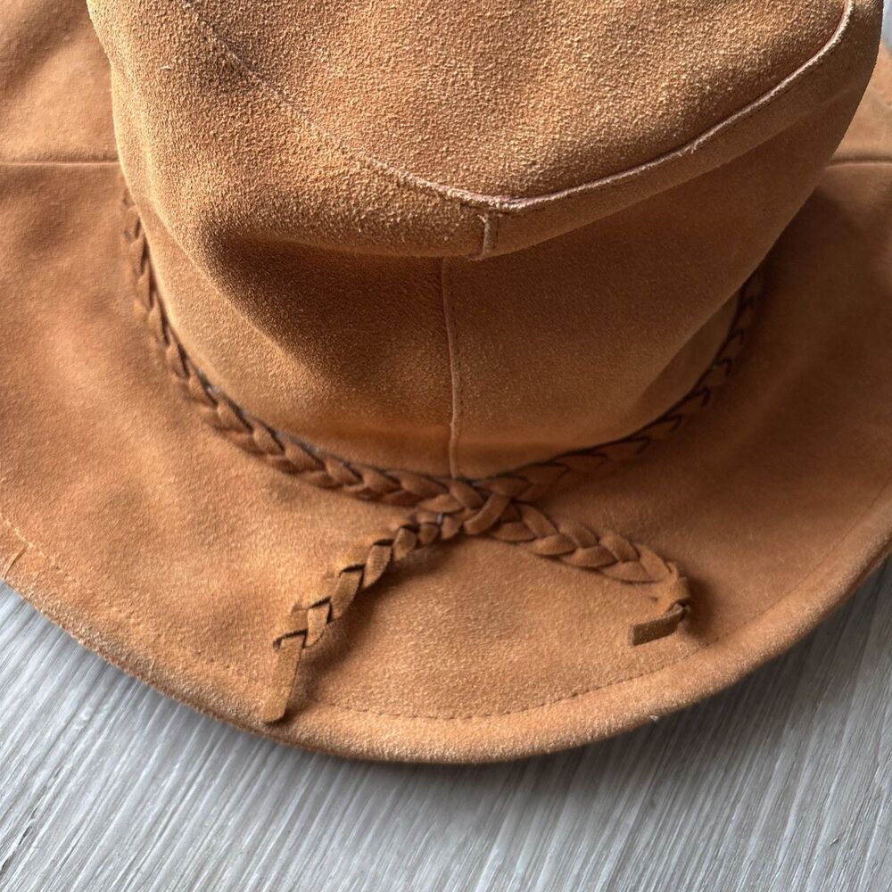 Free People Tennessee Suede Floppy Bucket Hat Boho Hippie Festival One Size - Picture 5 of 14